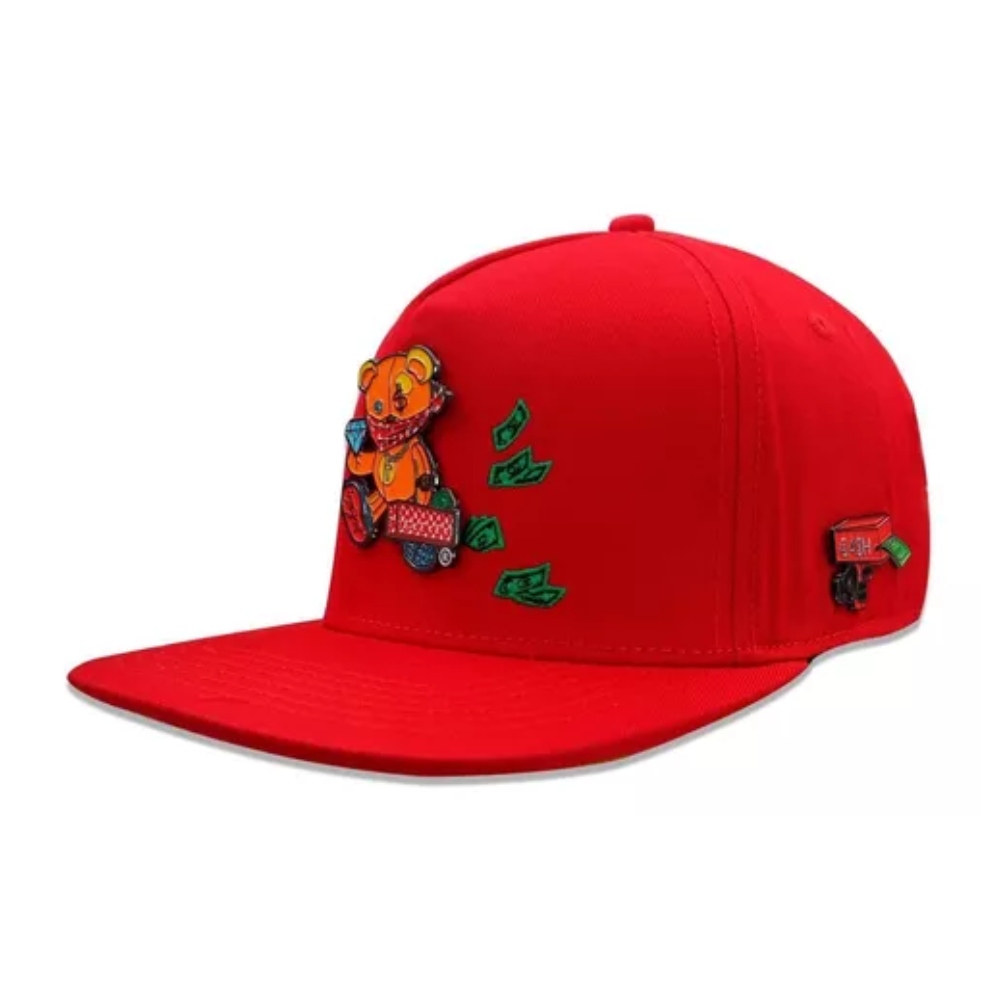 Gorra Snapback Cash Only roja OSO 02