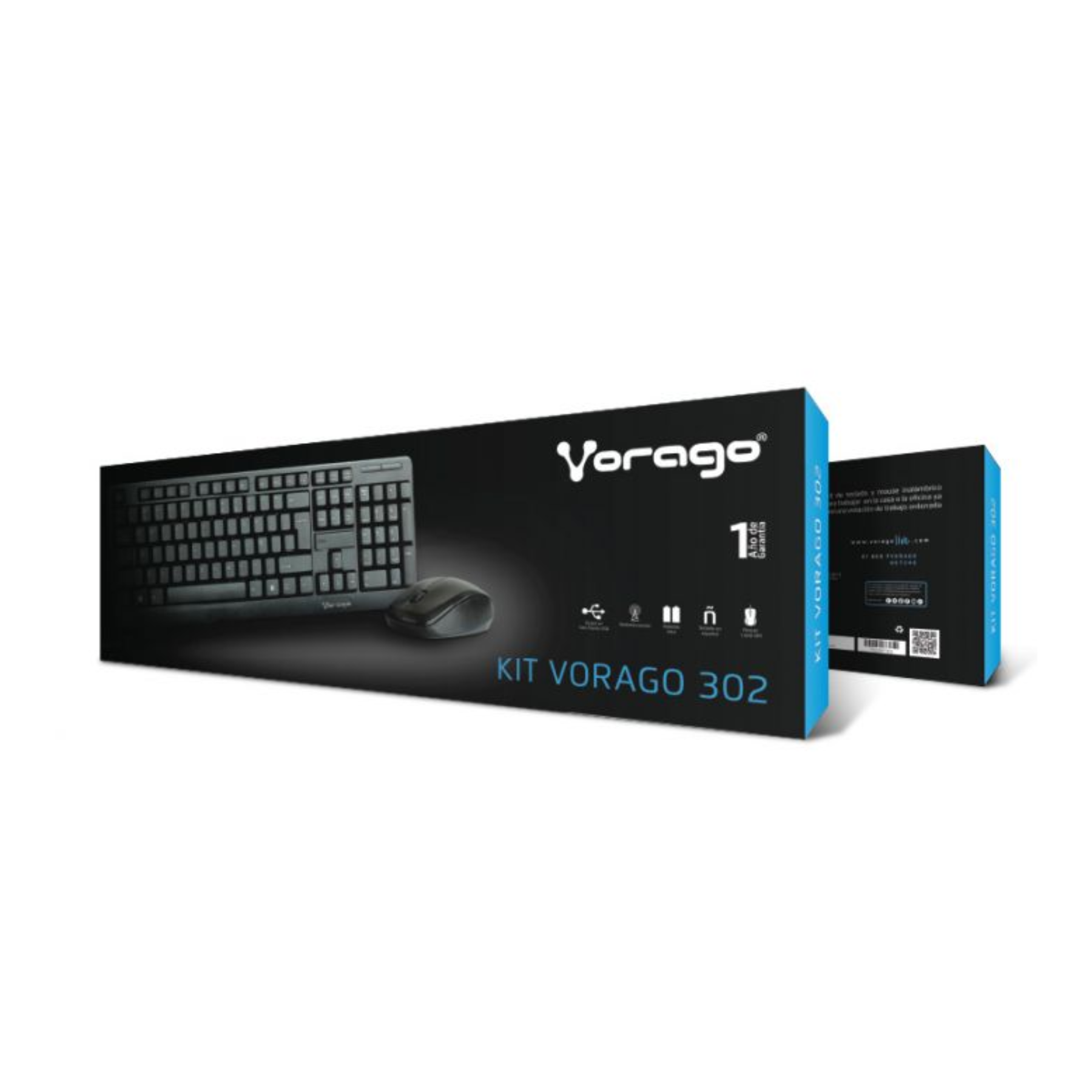 Kit Teclado Y Mouse Inalambrico Vorago Km-302 Ac-395896-1