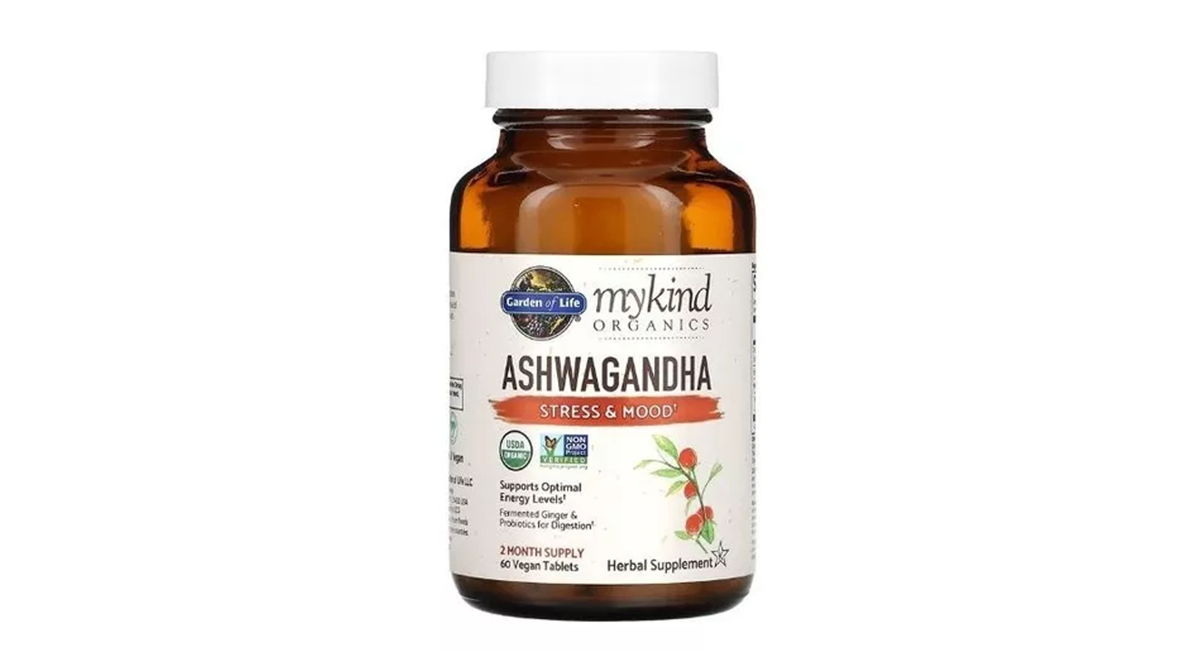 Ashwagandha Organica 600mg Garden Of Life 60tb + Probioticos