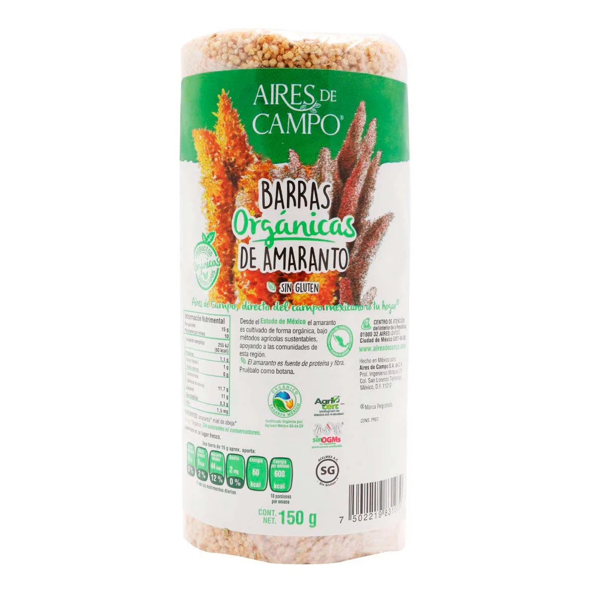 Barras de Amaranto Aires de Campo 150 g 3 piezas