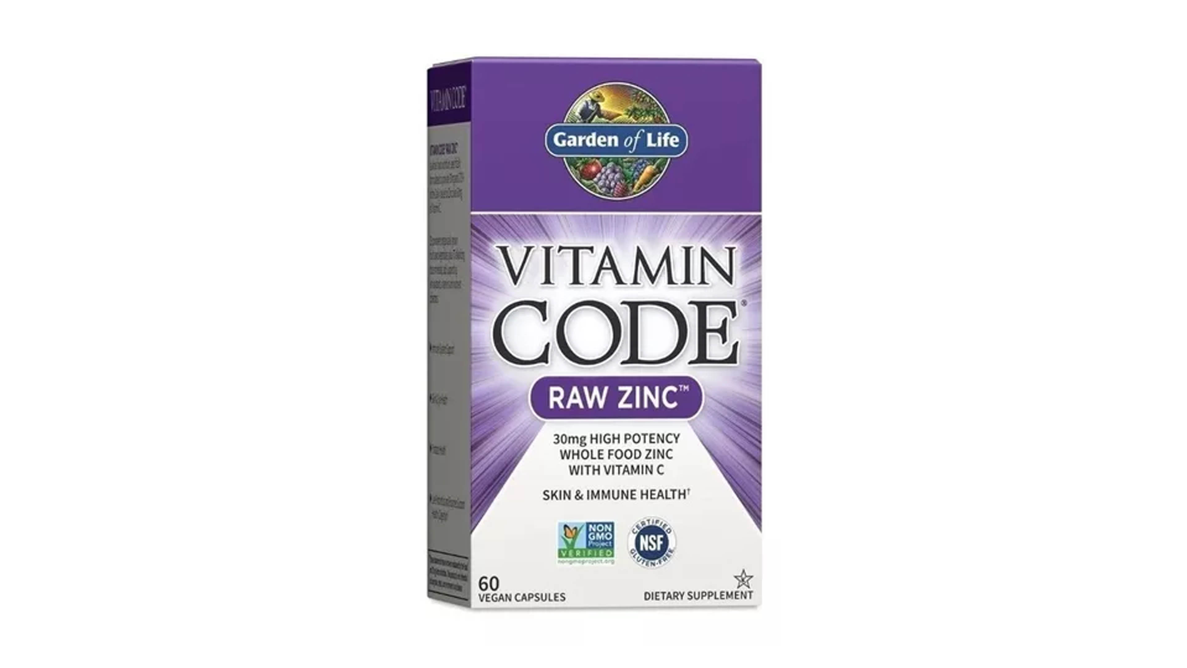 Vitamin Code Raw Zinc + Vitaminas C 60 Caps Garden Of Life