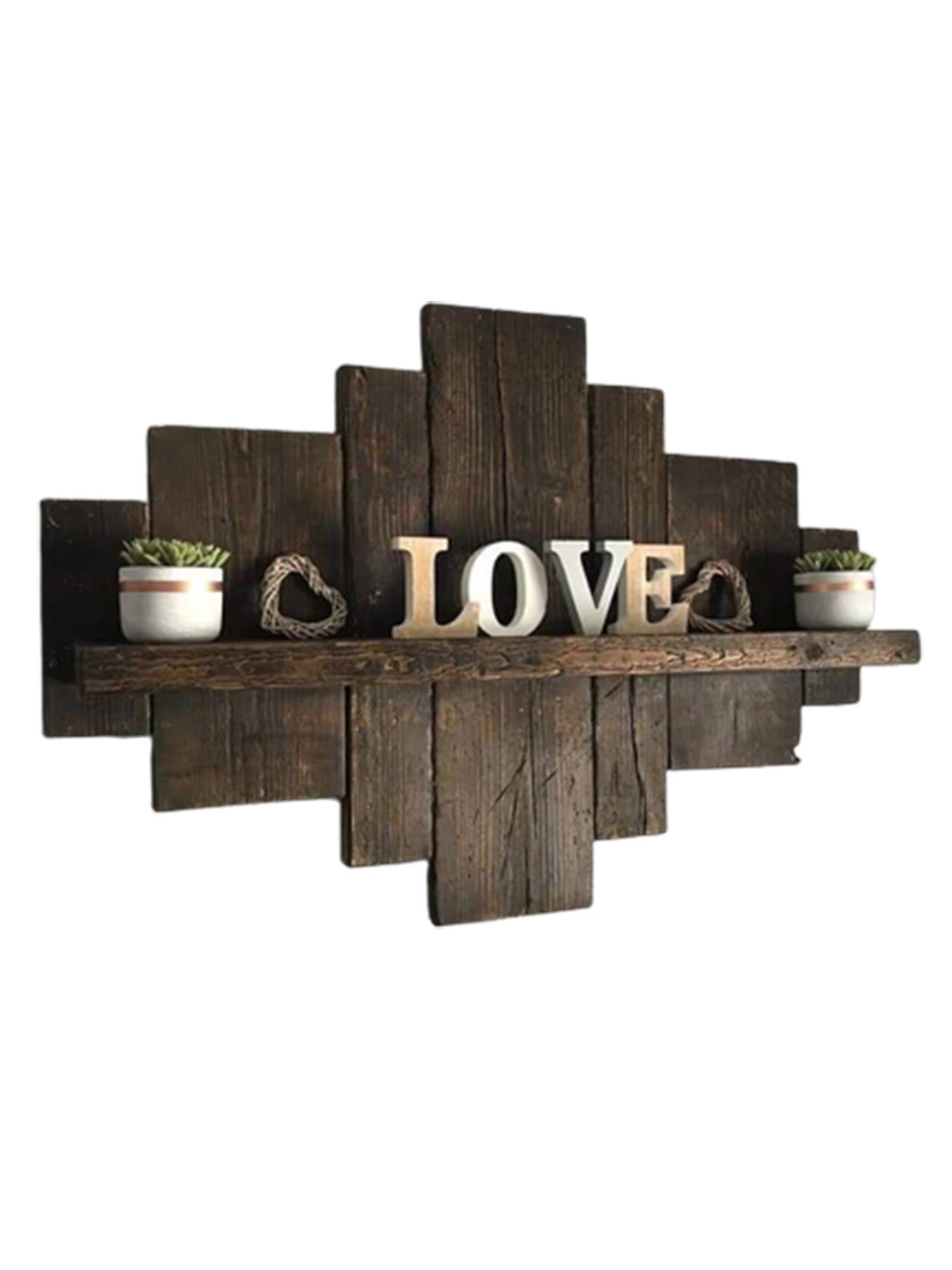 Repisa Tipo Cuadro De Pared Rustica, Artesanal, Rustico