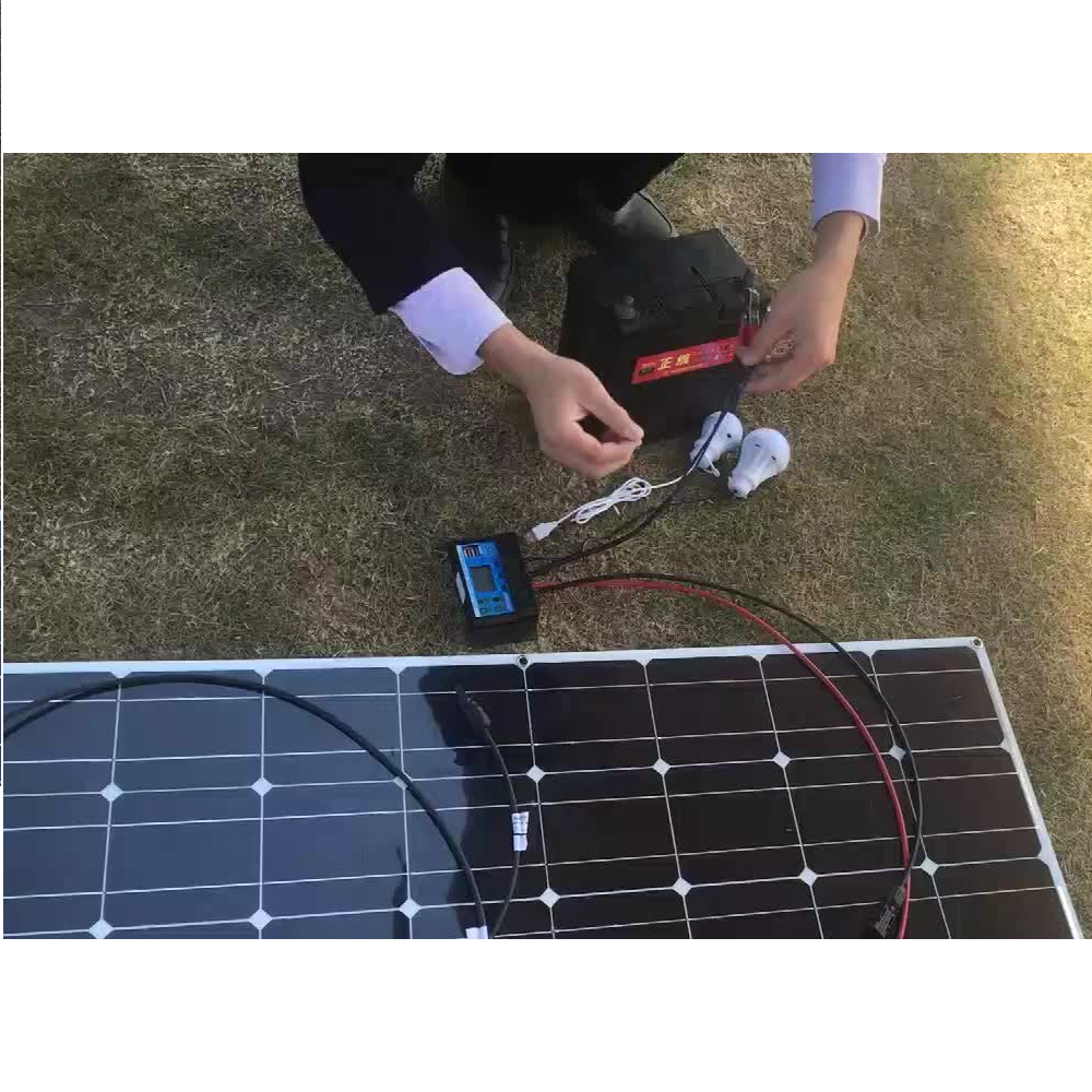 Panel Solar Monocristalino de 100 Watts Compacto Liviano y Facil de Instalar ideal para para Alimentar Multiples Equipos Eléctricos / Master /  MP-CELDA100W