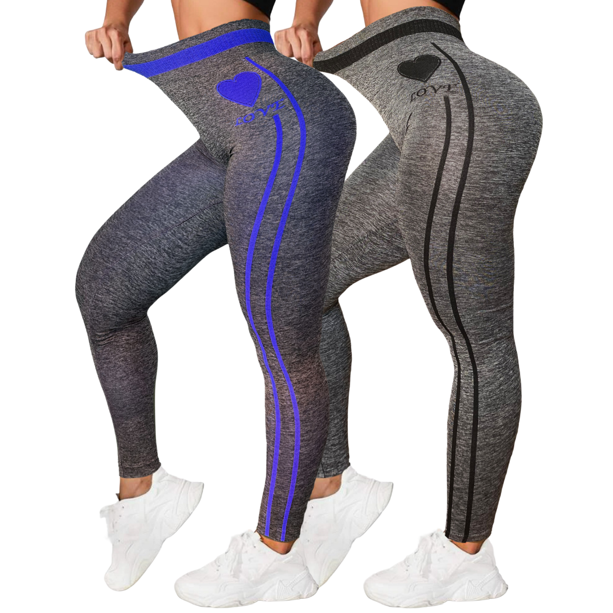 Pack 2 Mallas Afelpadas Lycra Leggins Mujer Mayon Talle Alto