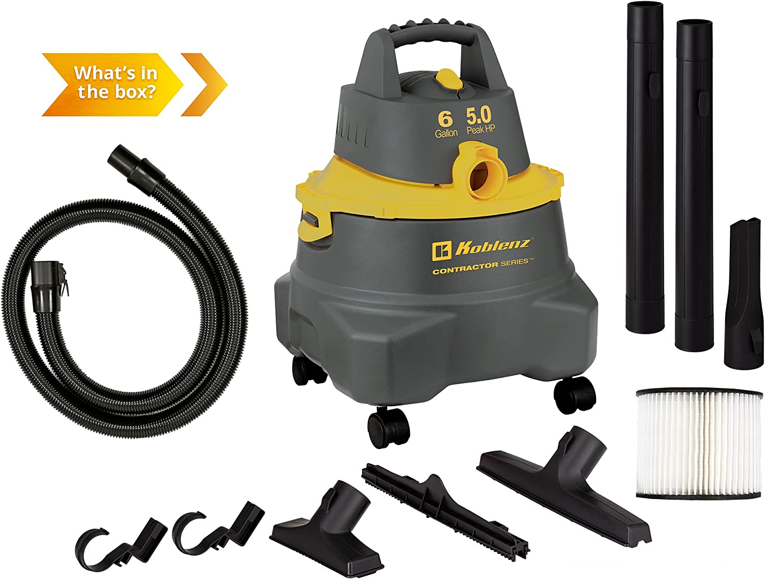 Aspiradora de uso rudo Koblenz WD-6 C212 Seco/Mojado Gris