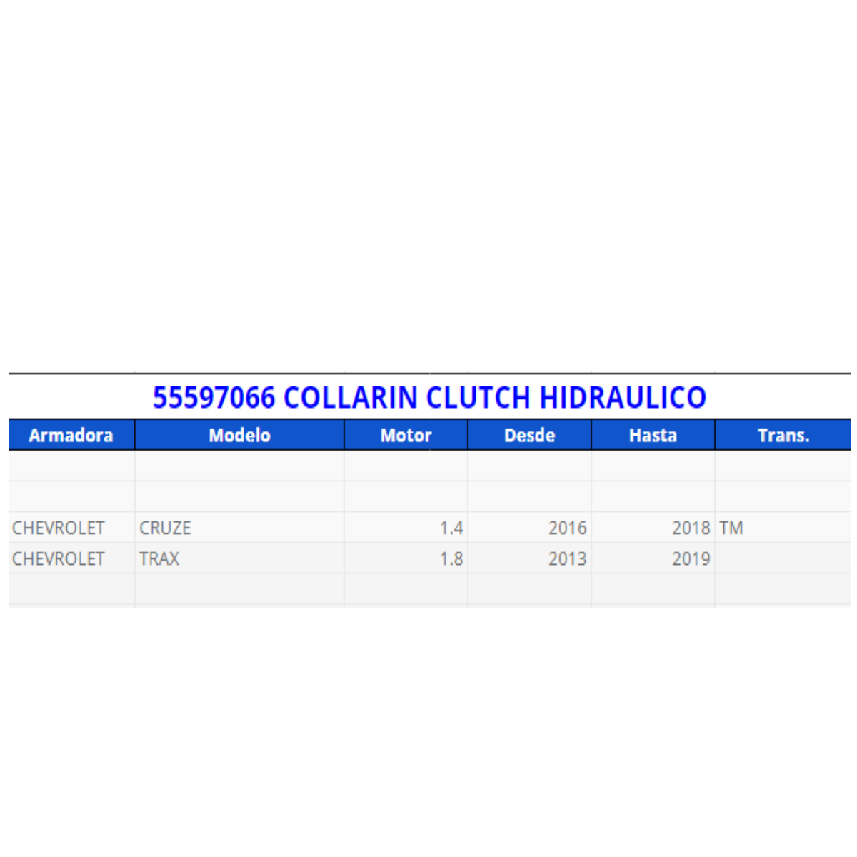 Collarín clutch hidráulico 