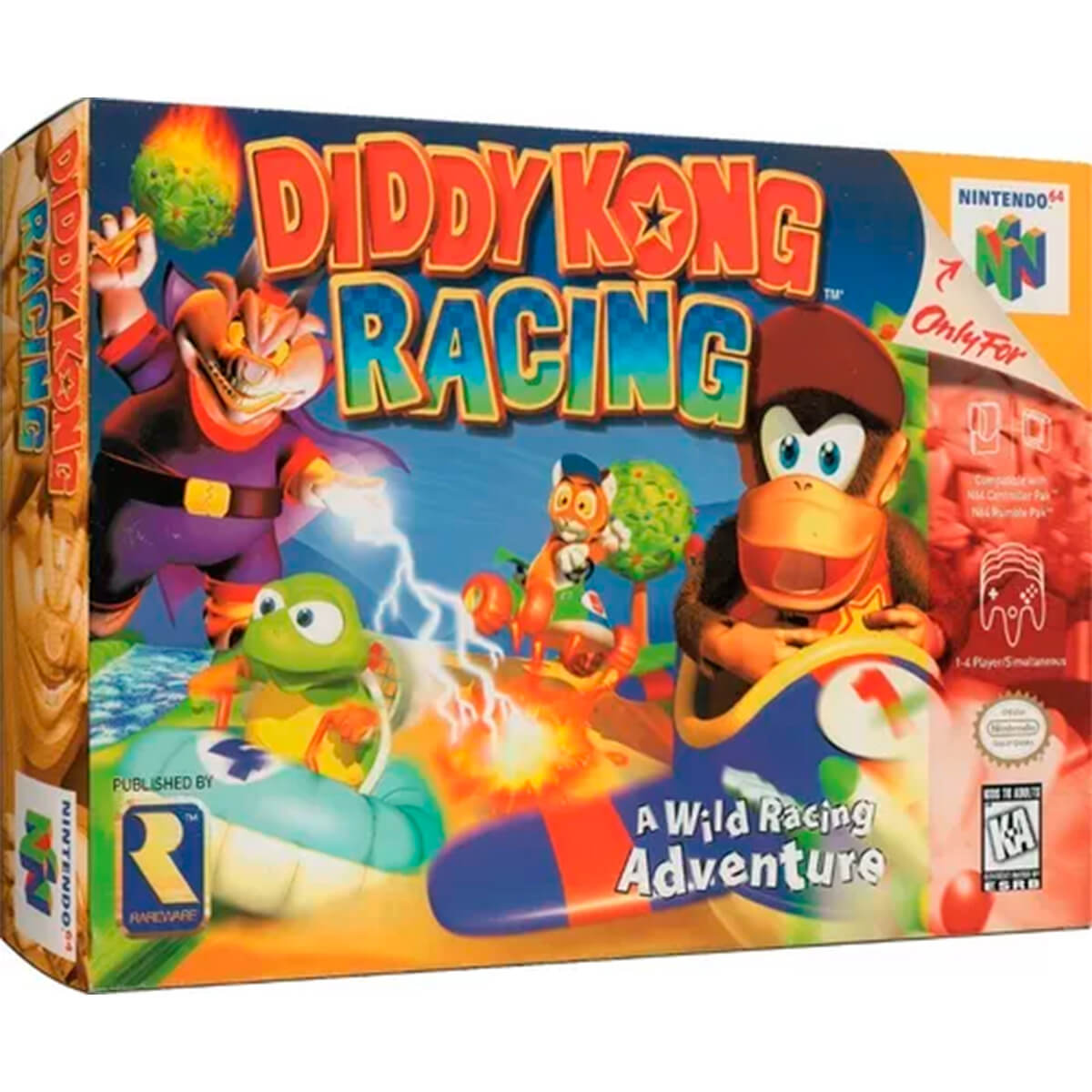 Diddy Kong Racing Físico En Caja Con Manual Nintendo 64