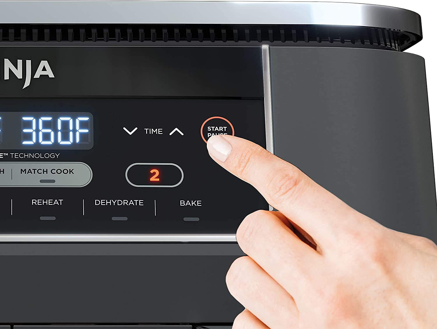 Freidora de aire Ninja Foodi  de 2 cestas 6 en 1 con tecnología DualZone /DZ201BK  Reacondicionado