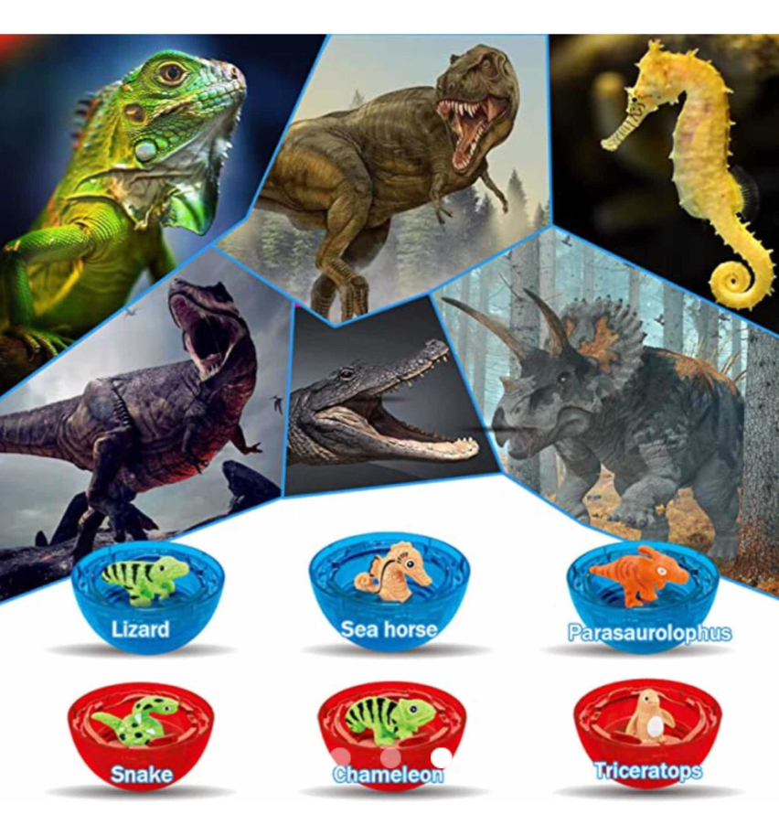 2 Trompo Huevo De Dinosaurio Con Luz De Juguete