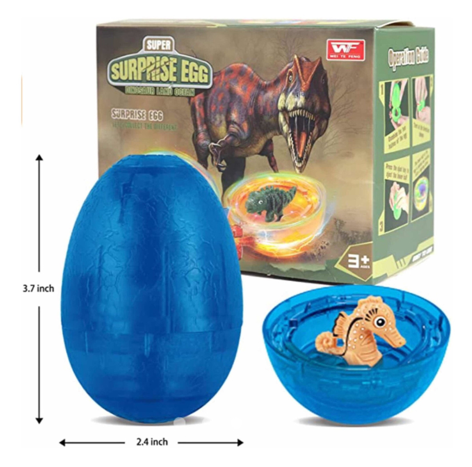 2 Trompo Huevo De Dinosaurio Con Luz De Juguete