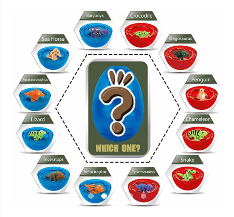 2 Trompo Huevo De Dinosaurio Con Luz De Juguete