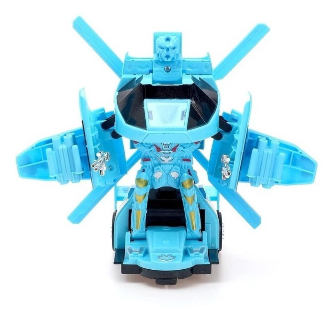 Robot Transformer Helicóptero Con Luz Sonido Movimiento
