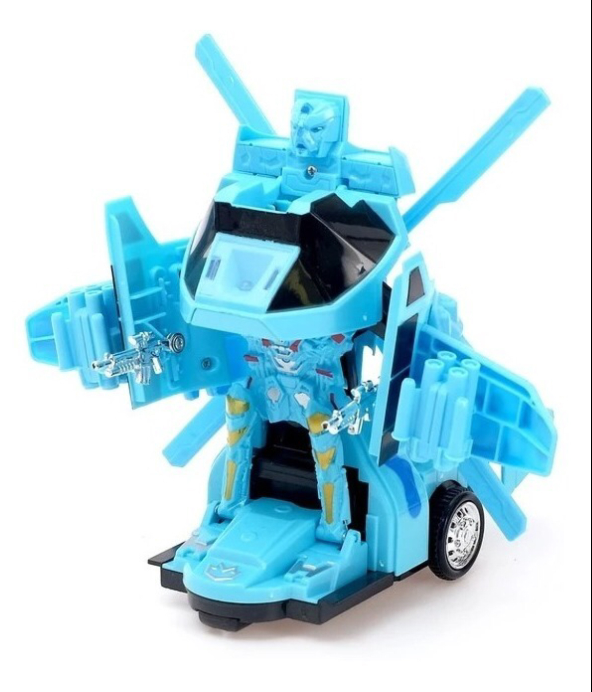 Robot Transformer Helicóptero Con Luz Sonido Movimiento