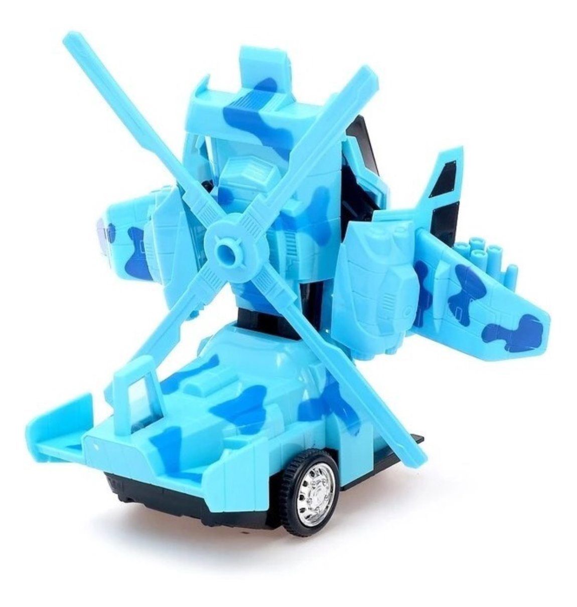 Robot Transformer Helicóptero Con Luz Sonido Movimiento