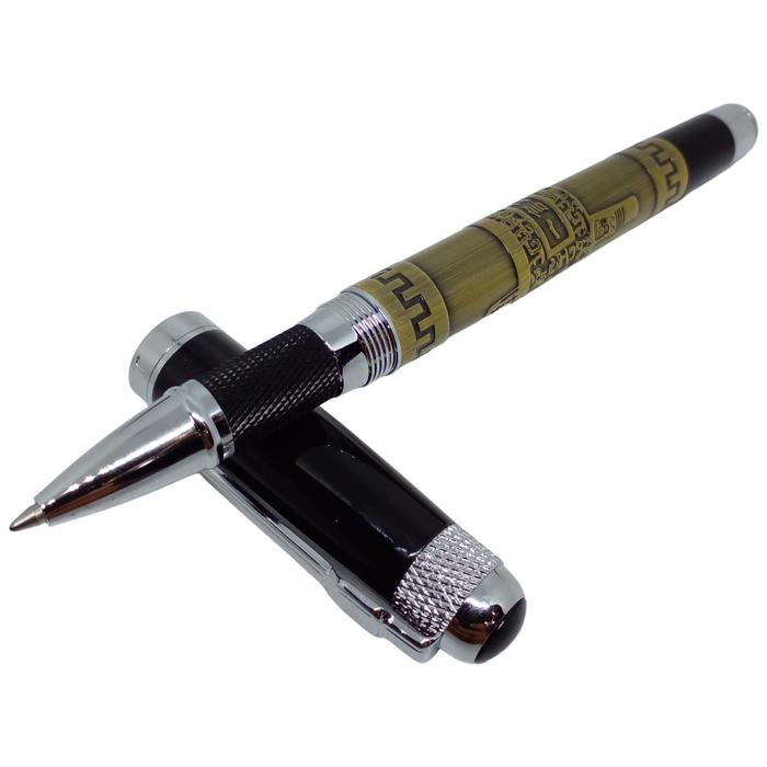 Bolígrafo Tipo Fuente para Dibujo MXAWM-007-2 1pza 0,5mm Punta CaféNegro 1 Tinta Verde Acero Inoxidable Para Cartucho SmallCartri 3,4mm, ArrowMayan