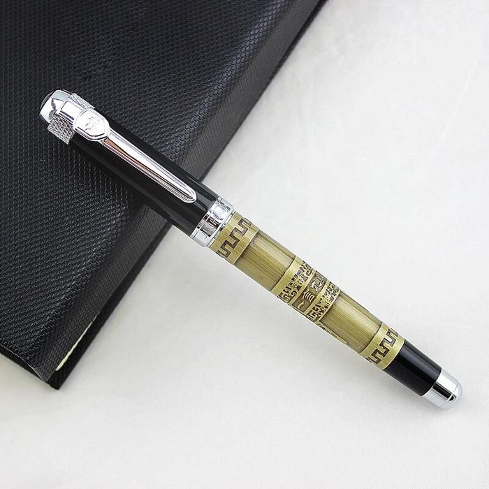 Bolígrafo Tipo Fuente para Dibujo MXAWM-007-2 1pza 0,5mm Punta CaféNegro 1 Tinta Verde Acero Inoxidable Para Cartucho SmallCartri 3,4mm, ArrowMayan