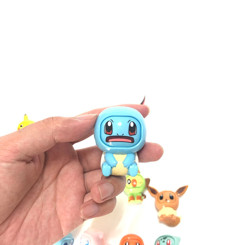Pokemon Figuras de Accion, Picachu, Bulbasaur, Pokeball, Juguete que cambia la cara para Niños y Niñas