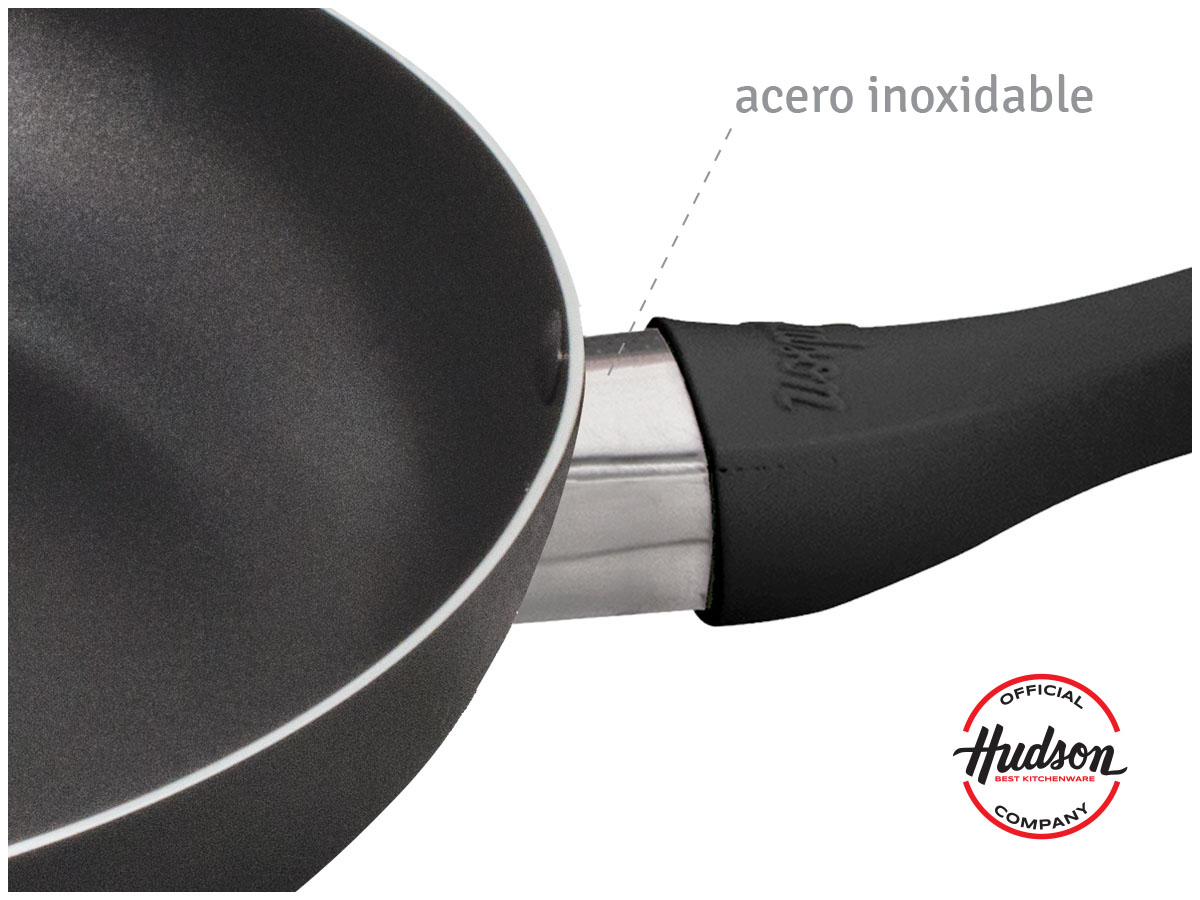 Sarten De Aluminio Negro Con Antiadherente 24 Cm
