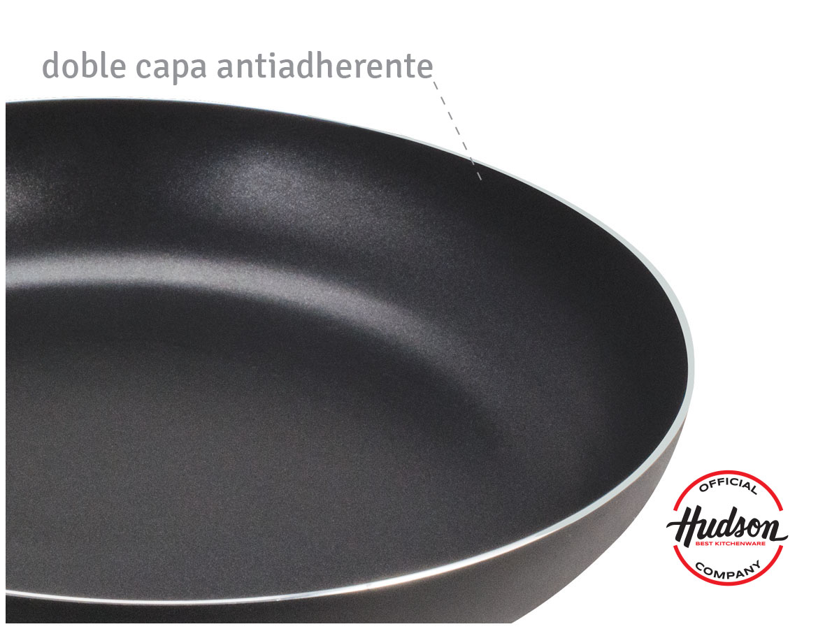 Sarten De Aluminio Negro Con Antiadherente 24 Cm