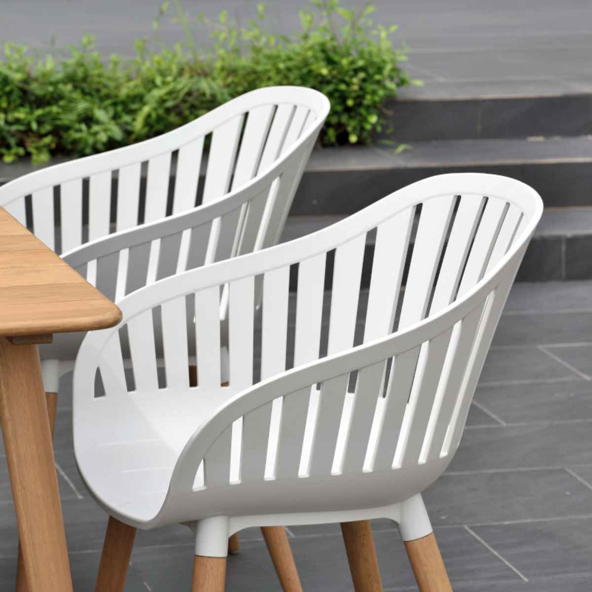 SET SILLAS CANNES CARVER Blanco