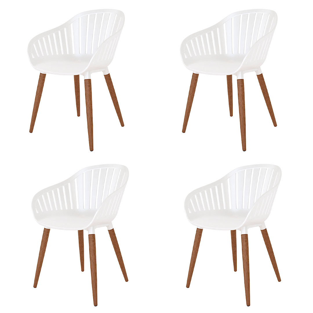 SET SILLAS CANNES CARVER Blanco