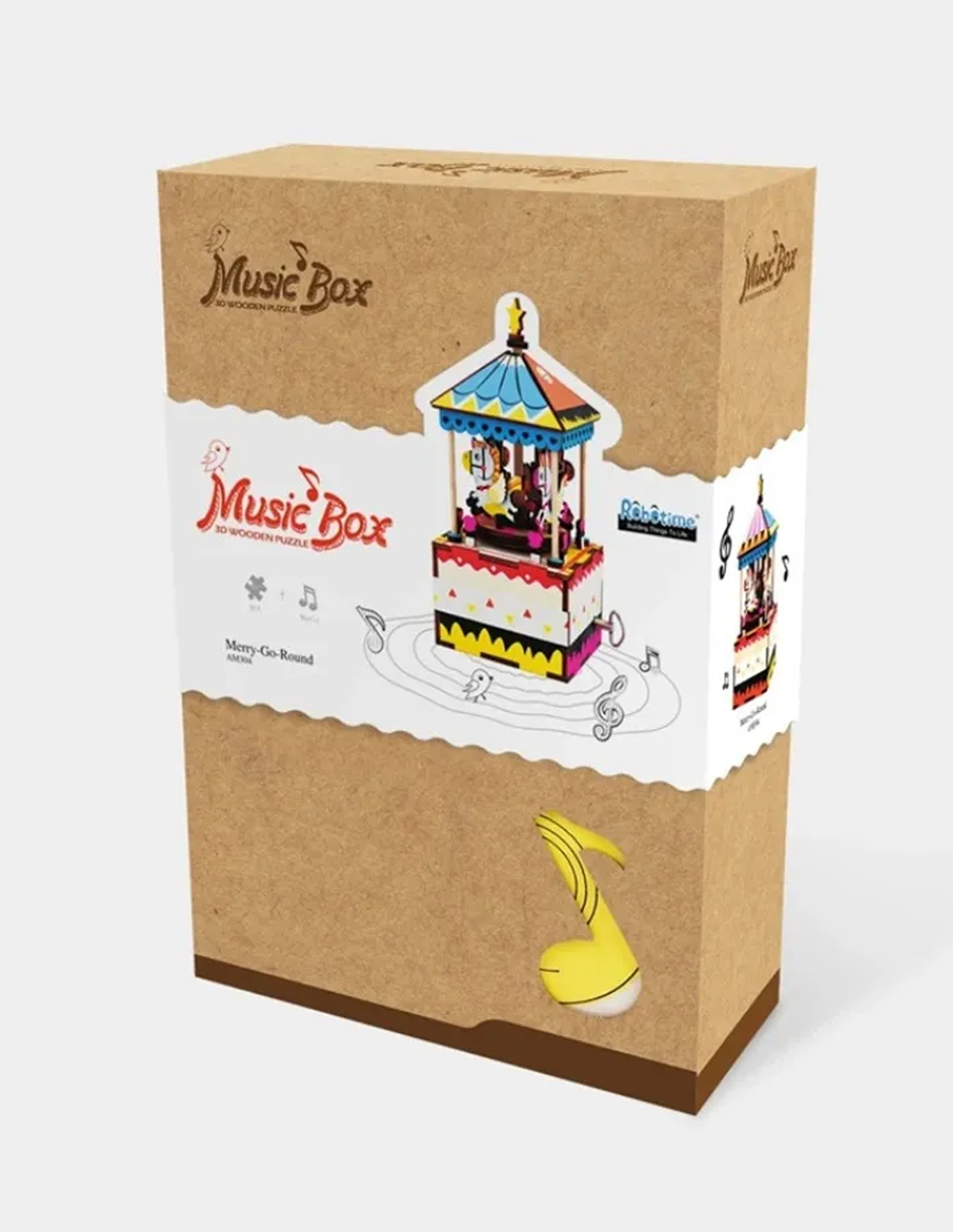 Rompecabezas 3D Caja Musical Carrusel Robotime