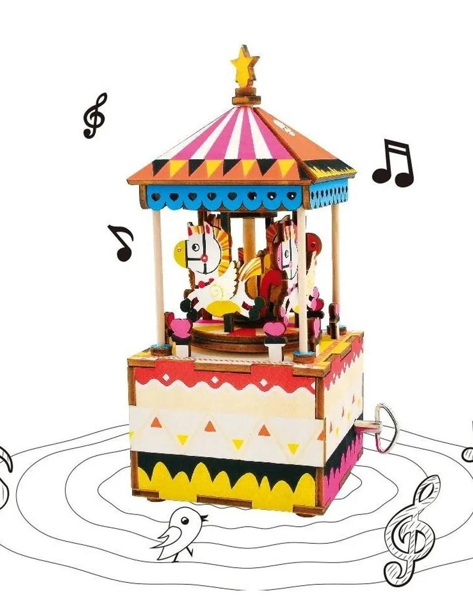 Rompecabezas 3D Caja Musical Carrusel Robotime