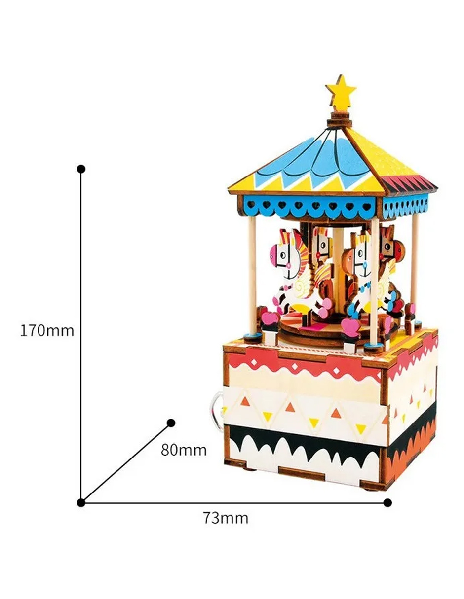 Rompecabezas 3D Caja Musical Carrusel Robotime