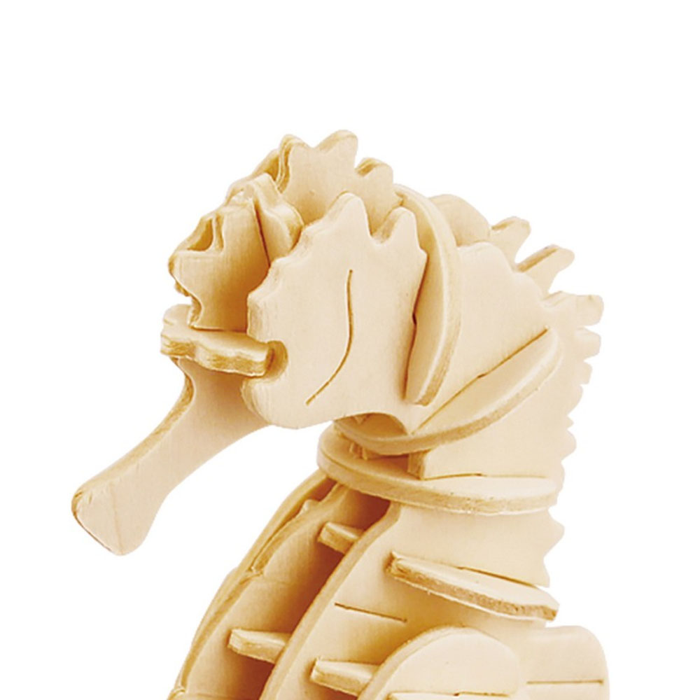 Rompecabezas Caballo De Mar 3D Madera Colección Robotime