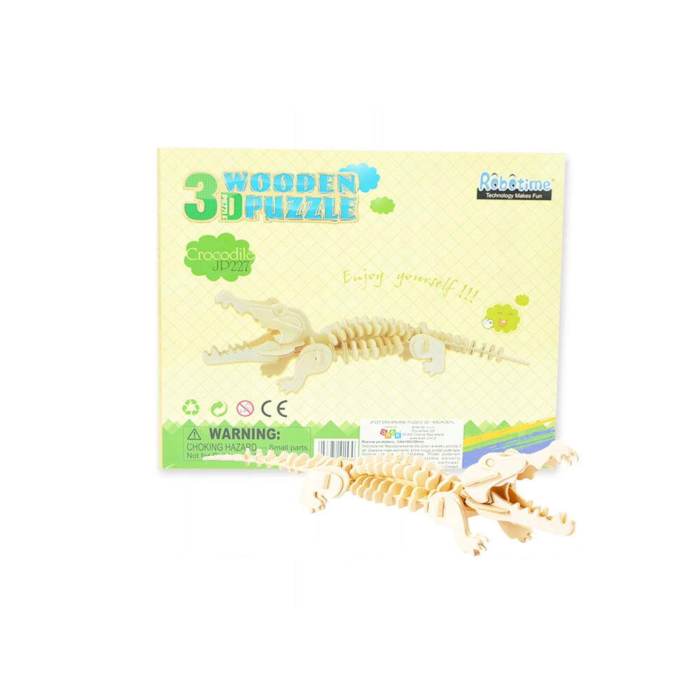 Rompecabezas Cocodrilo 3D Madera Niños Robotime