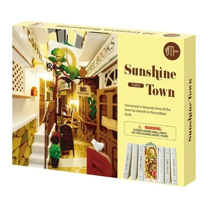Rompecabezas Miniatura Sunshine Town Madera Robotime