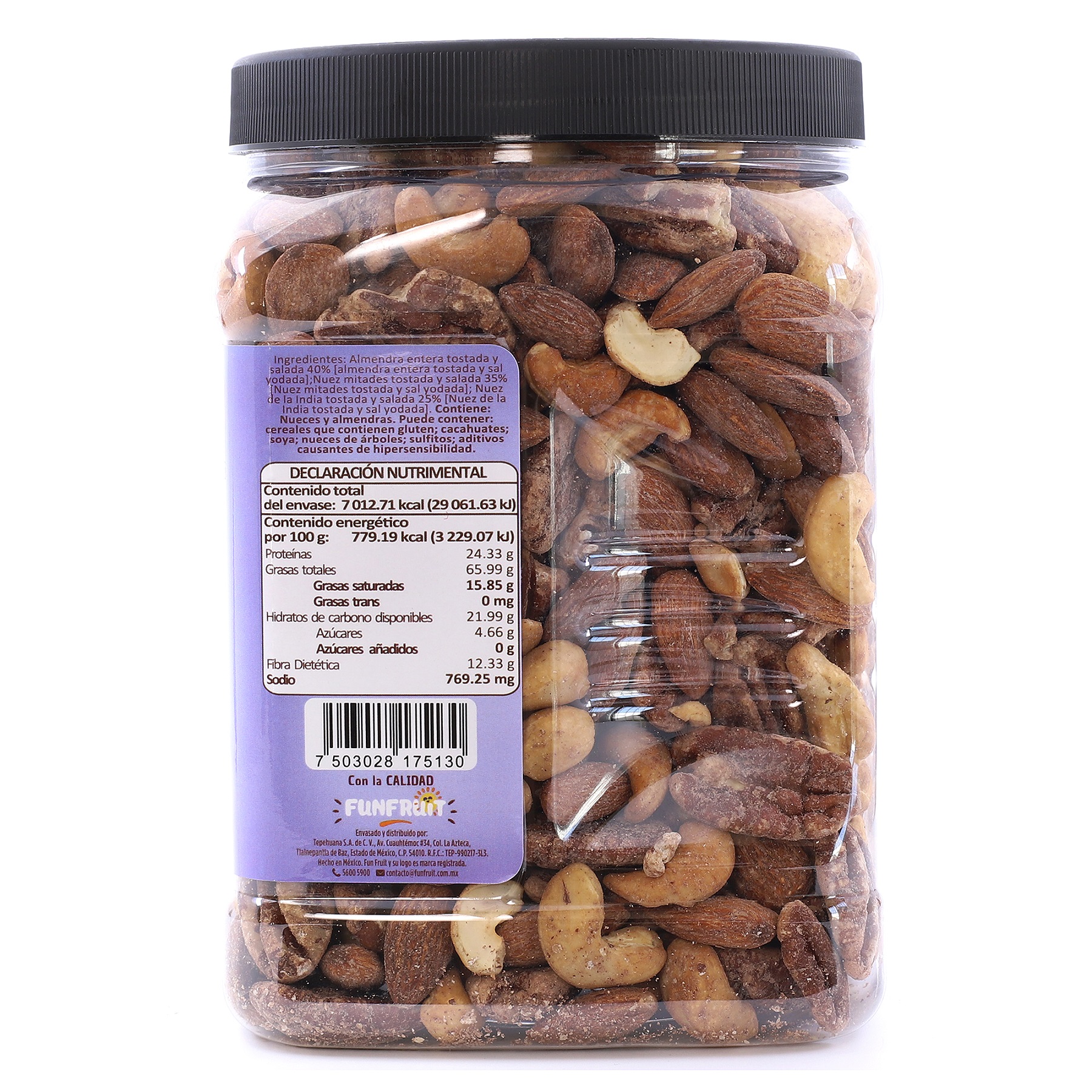 The Nut House - Mezcla de Nueces Tostadas y Saladas - Vitrolero 900g