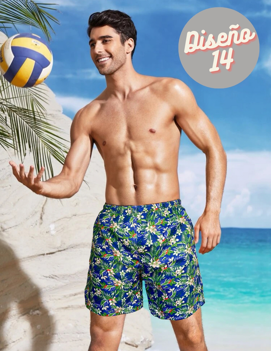 Traje De Baño Hombre Short Impermeable Bermuda Secado Rápido