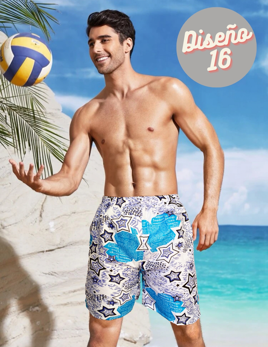 Traje De Baño Hombre Short Impermeable Bermuda Secado Rápido