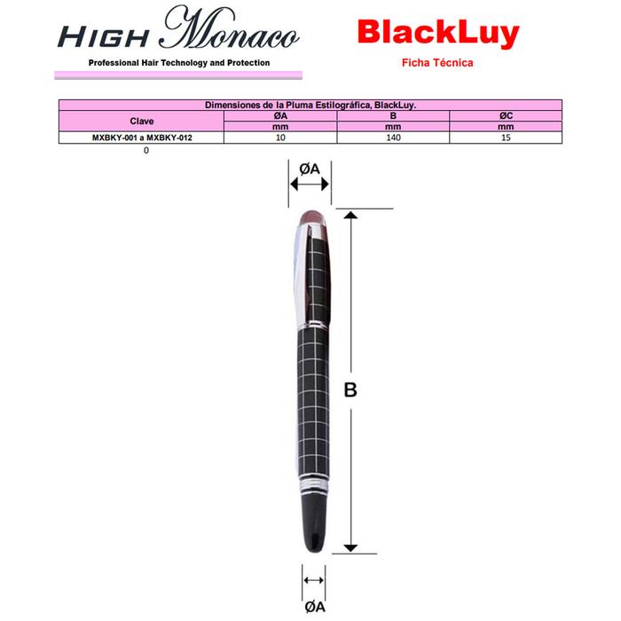 Bolígrafo Fuente Recargable MXBKY-003-1 1pza 0,5mm Punta NegroBlanco 1 Tinta Morada Acero Inoxidable Para Cartucho SmallCartri 3,4mm, BlackLuy