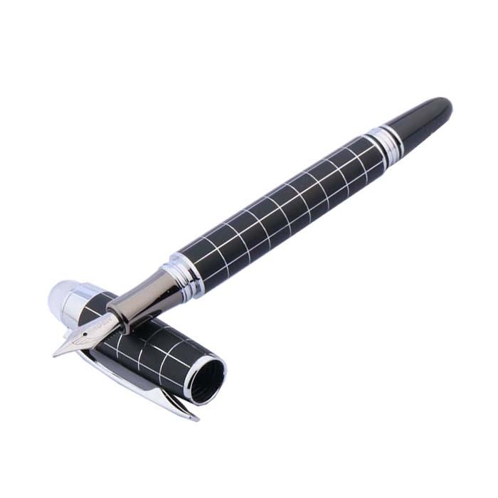 Plumas Fuente Gran Diseño MXBKY-009-1 1pza 0,5mm Punta NegroBlanco 1 Tinta Roja Acero Inoxidable Para Cartucho SmallCartri 3,4mm, BlackLuy