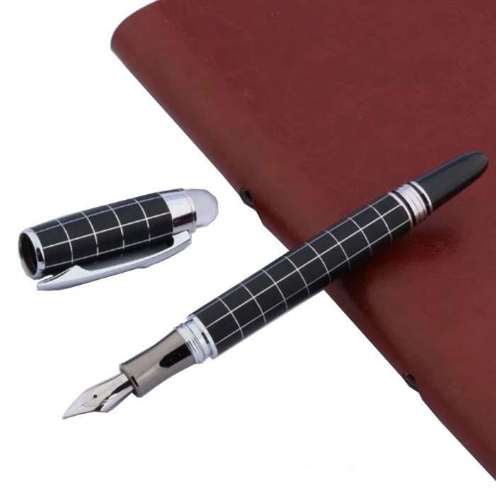 Plumas Fuente Gran Diseño MXBKY-009-1 1pza 0,5mm Punta NegroBlanco 1 Tinta Roja Acero Inoxidable Para Cartucho SmallCartri 3,4mm, BlackLuy