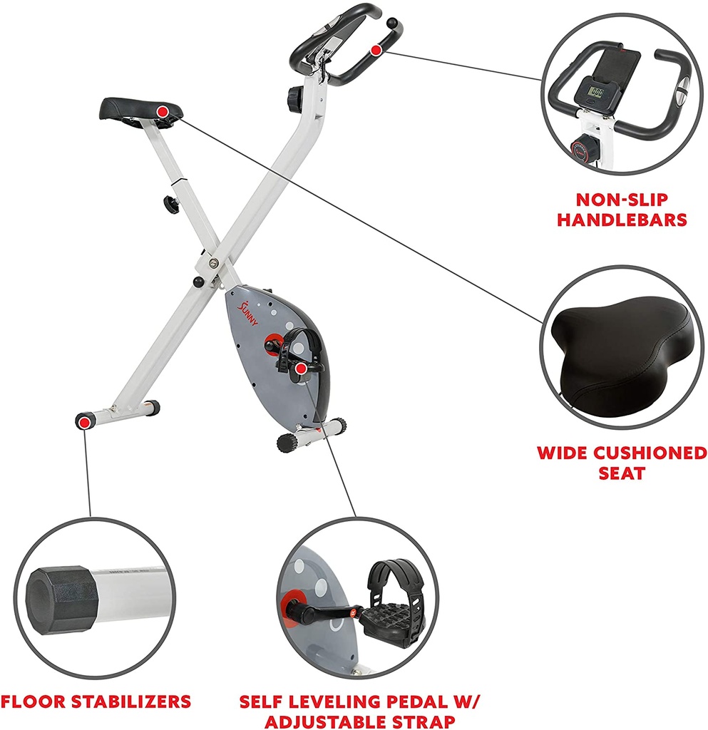  Bicicleta estática plegable SF-B2989 Sunny Health & Fitness
