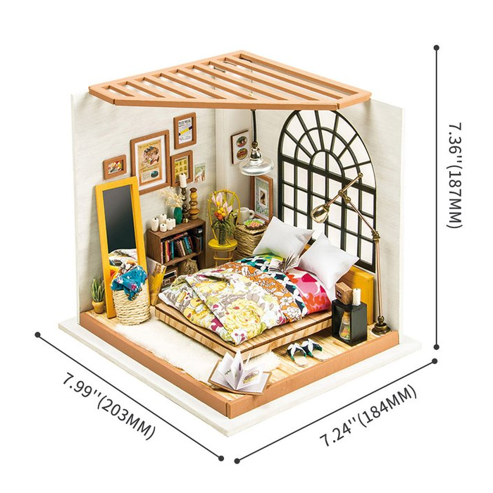 Casa Miniatura Habitación Alices Armable Madera Robotime.