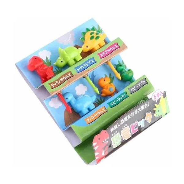 Palillos Kawaii para Lonche Dinosaurio