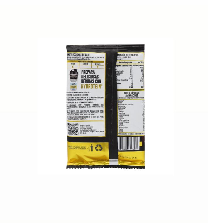 Caja de Hydrotein (30 sobres de proteina) 20 sabores diferentes.