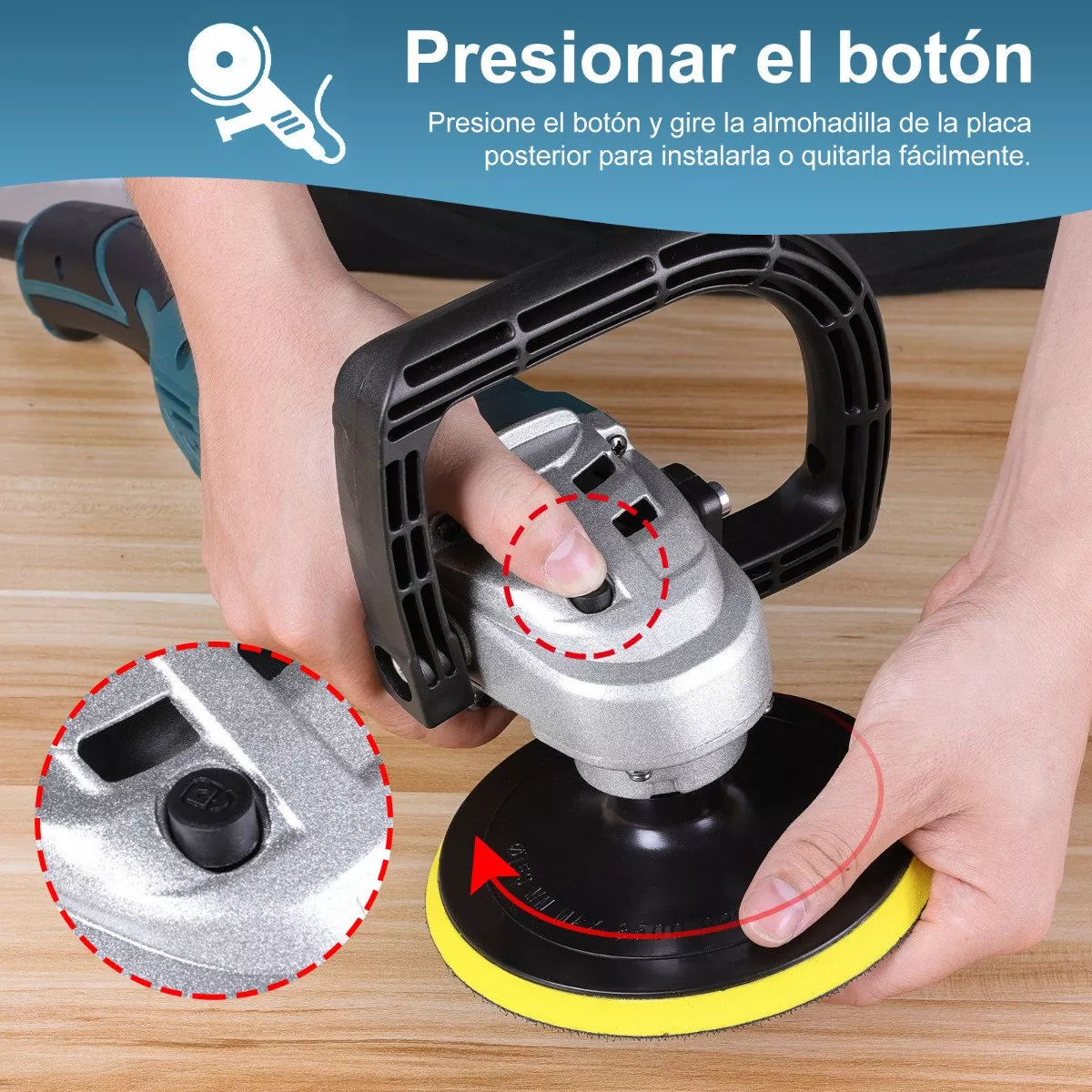 Pulidora Y Lijadora Profesional Para Autos De 180 Mm Y 1350w