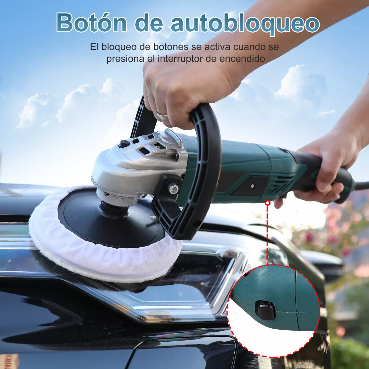 Pulidora Y Lijadora Profesional Para Autos De 180 Mm Y 1350w