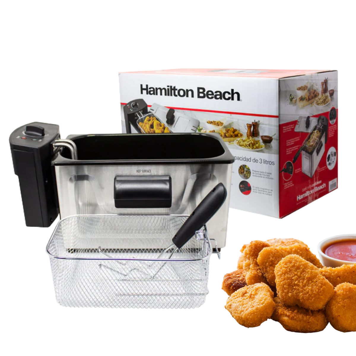 Freidora HAMILTON BEACH 3 Lts Digital