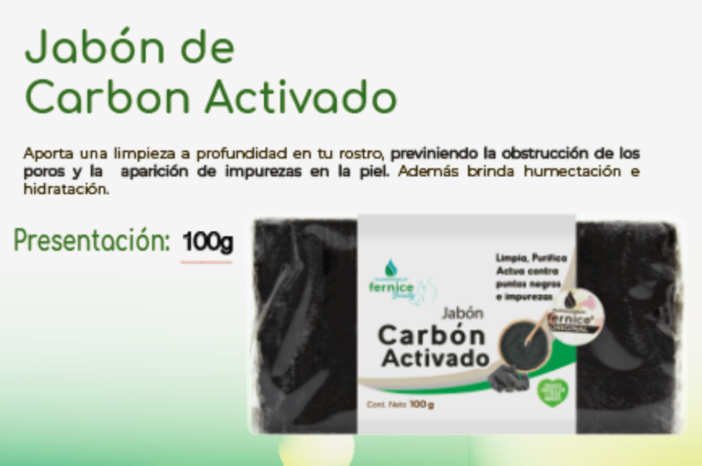Jabon facial carbon activado 100g