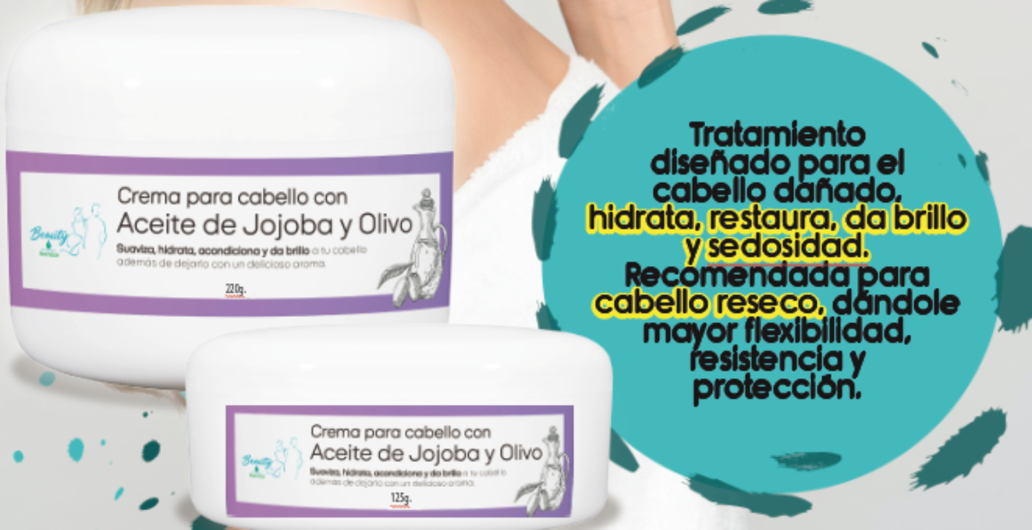 Crema para cabello con aceite de jojoba 125g