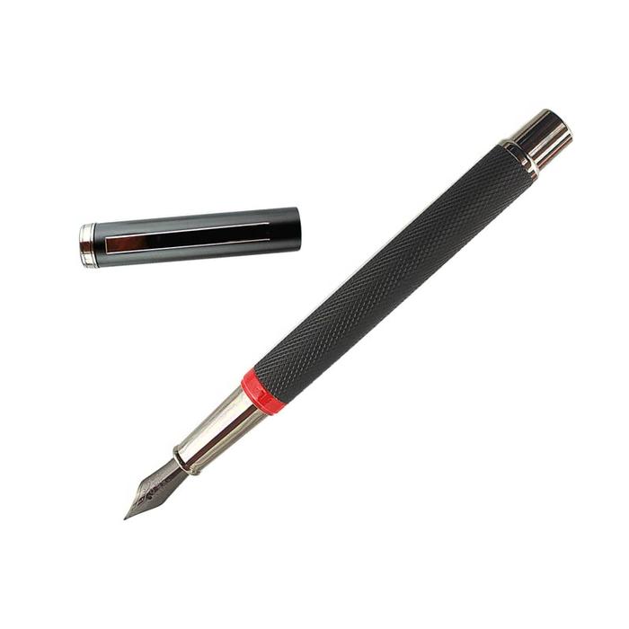 Bolígrafo Fuente Gran Diseño MXPEB-011-2 1pza 0,5mm Punta CaféNegro 1 Tinta Rosa Acero Inoxidable Para Cartucho SmallCartri 3,4mm, BlackPearl