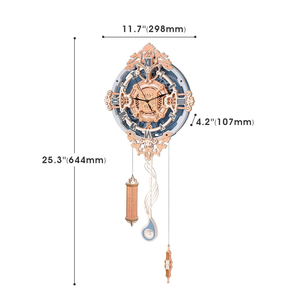 Rompecabezas Reloj Engranaje Madera Robotime 3D.