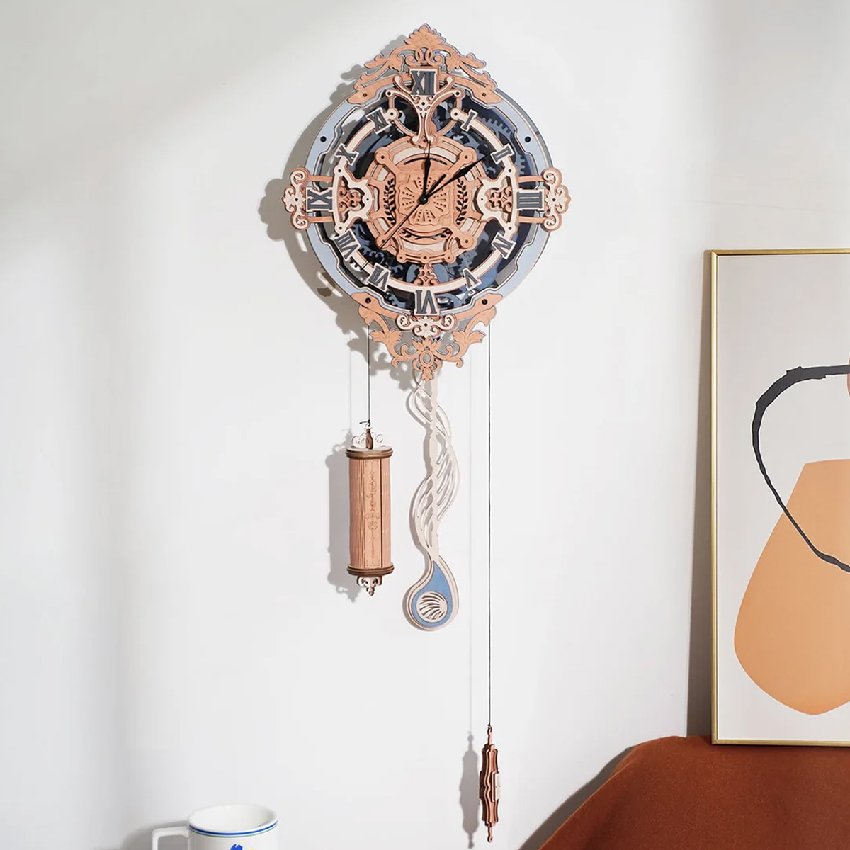 Rompecabezas Reloj Engranaje Madera Robotime 3D.