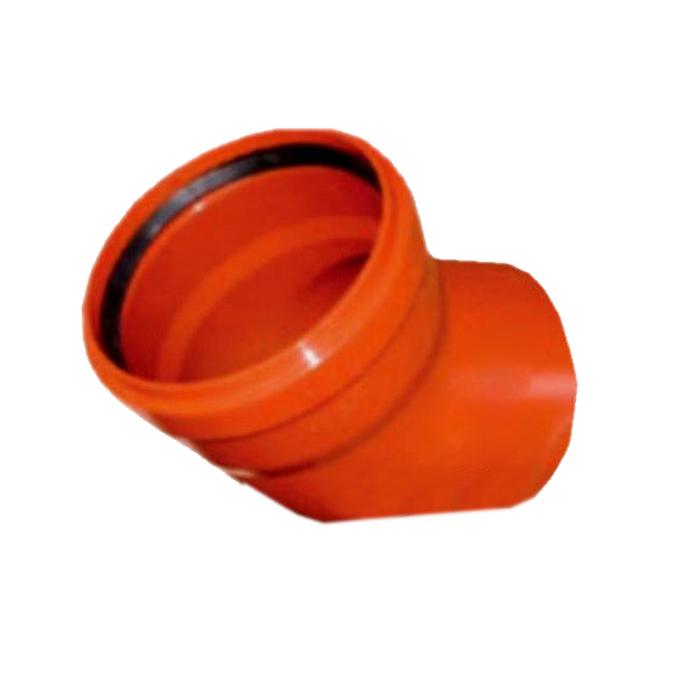 Codo de 45 PVC de Alcantarillado MXSRO-001-4 1 Pza 110mm Diámetro Codo 45 Anaranjado PVC Serie 20, SewerCodo 45